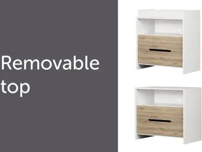 Cookie White and Oak 2-Drawer Changing Table - South Shore