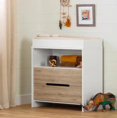 Cookie White and Oak 2-Drawer Changing Table - South Shore