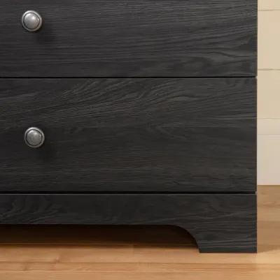 Zach Classic Dark Gray Oak Chest of Drawers - South Shore