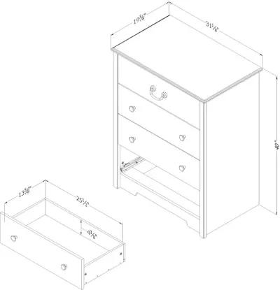 Navali Blue Chest of Drawers - South Shore