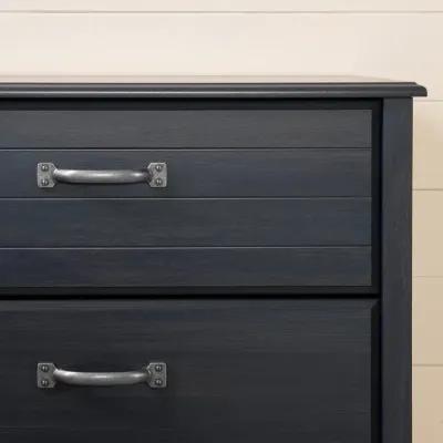 Asten Contemporary Blue Chest of Drawers - South Shore