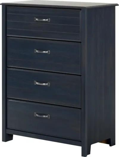 Asten Contemporary Blue Chest of Drawers - South Shore