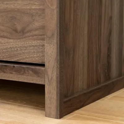 Modern Natural Walnut Chest of Drawers - South Shore