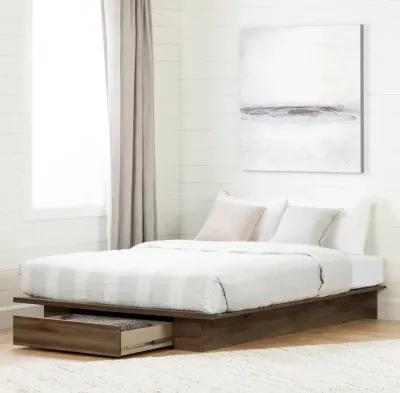 Lensky Modern Natural Walnut Queen Platform Bed - South Shore