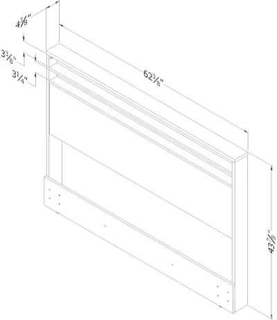 Lensky Modern Gray Oak Full-Queen Headboard - South Shore