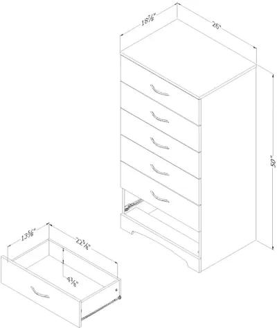 Contemporary Gray Oak Lingerie Chest - South Shore