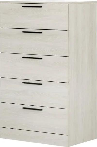 Winter Oak White Chest of Drawers - South Shore