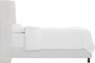 Sloane Velvet White Curved Wingback Twin Bed - Skyline Furniture