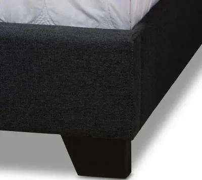 Contemporary Charcoal Gray Upholstered King Bed - Lainey