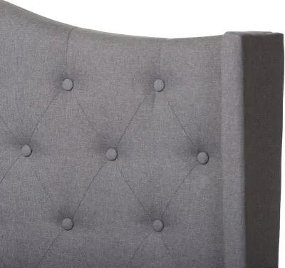 Contemporary Light Gray Upholstered Full Bed - Natasha