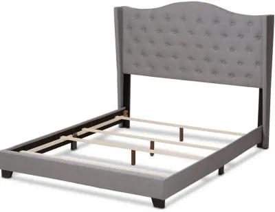 Light Gray Upholstered King Bed - Natasha