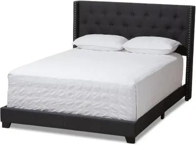 Contemporary Charcoal Upholstered Queen Bed - Westley