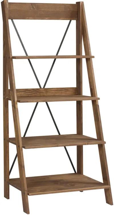 68" Solid Wood Ladder Bookshelf - Walker Edison