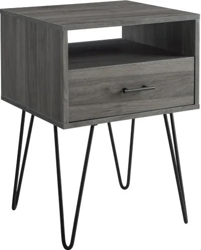 Gray Hairpin Leg Nightstand - Walker Edison