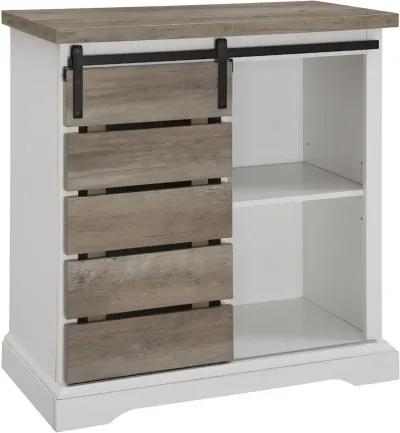 Alba White and Gray 32 Inch Rustic Buffet - Walker Edison