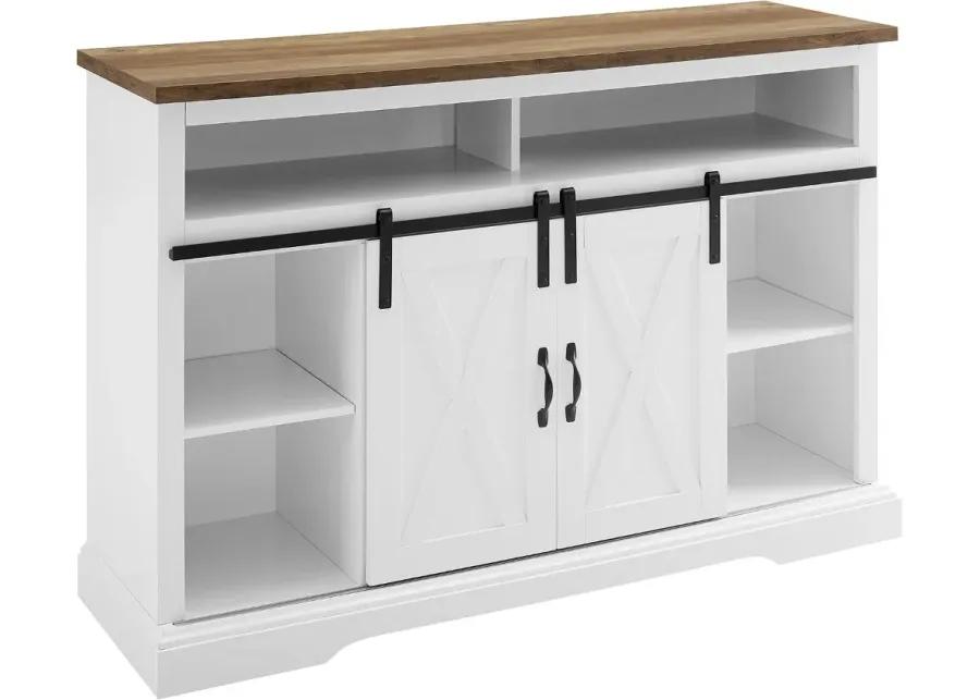 Carolina White 52 Inch Farmhouse TV Stand - Walker Edison