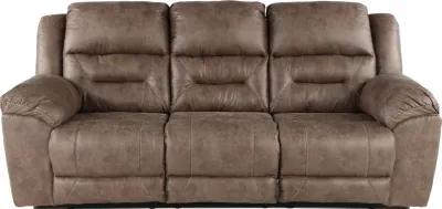 Stoneland Fossil Brown Casual Reclining Sofa