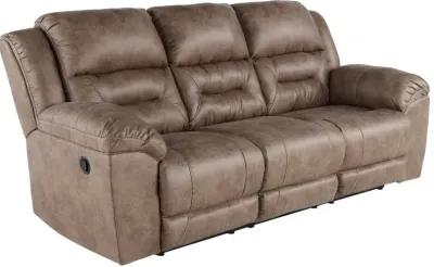 Stoneland Fossil Brown Casual Reclining Sofa