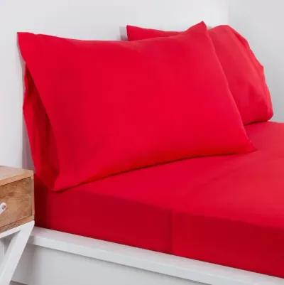 Scarlet Red 4 Piece Full Sheet Set - Dublin