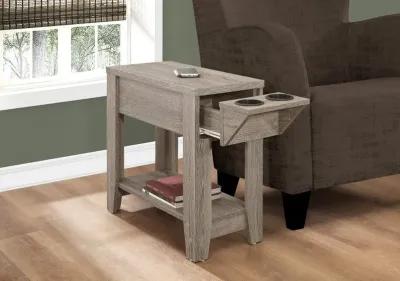 Dark Taupe Accent Side Table