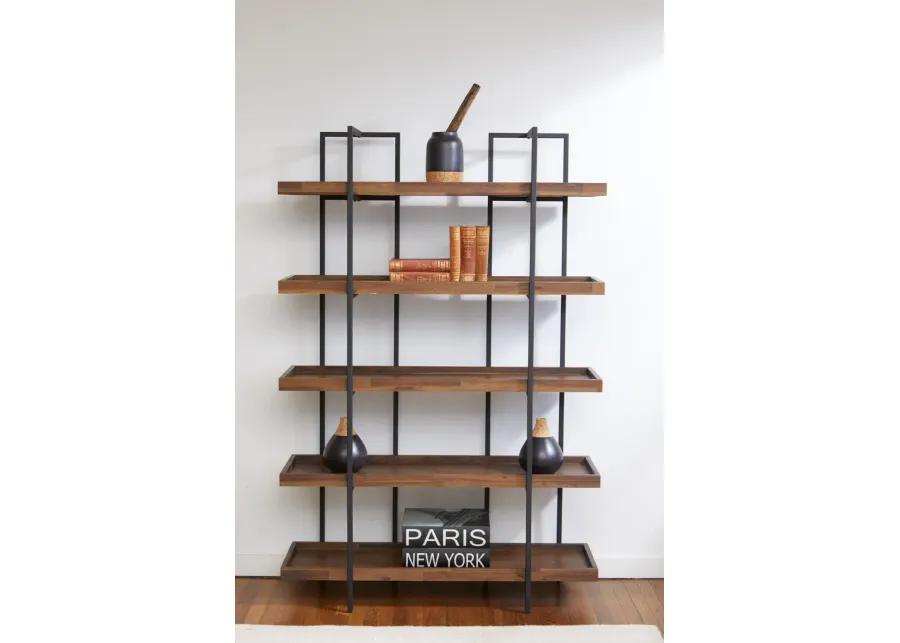 Elbert Industrial Open Bookcase