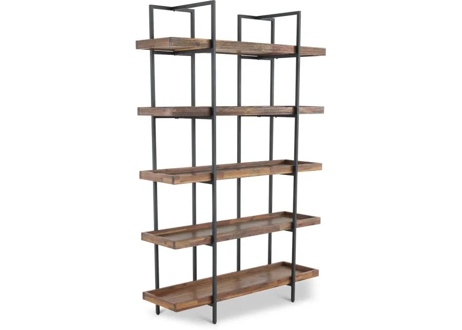 Elbert Industrial Open Bookcase