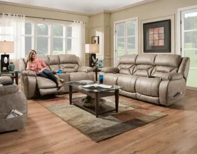 Enterprise Light Mushroom Brown Power Reclining Sofa with Power...