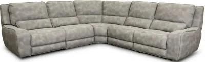 Sauvage Light Sky Gray 5 Piece Power Reclining Sectional