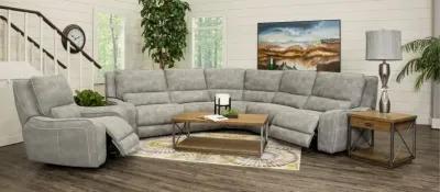 Sauvage Light Sky Gray 5 Piece Power Reclining Sectional