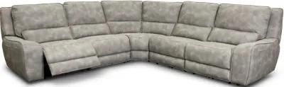 Sauvage Light Sky Gray 5 Piece Power Reclining Sectional