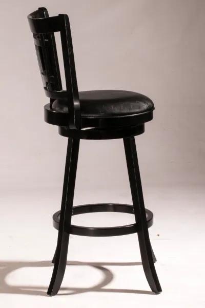 Fairfox Black Swivel Bar Stool