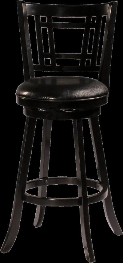 Fairfox Black Swivel Bar Stool