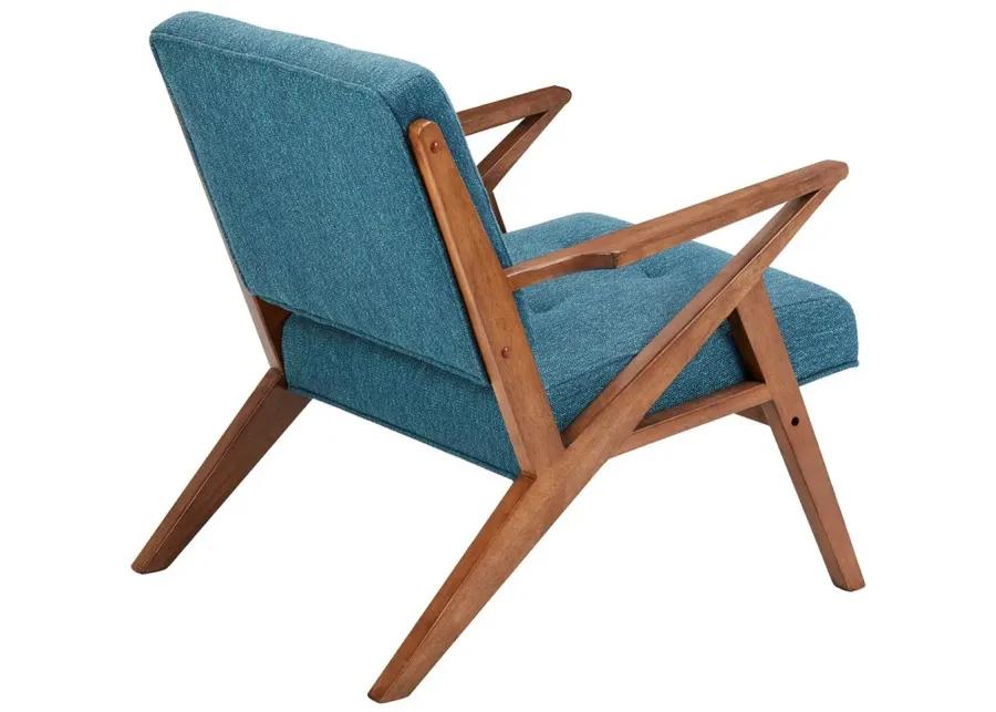 Rocket Mid Century Modern Blue Accent Chair