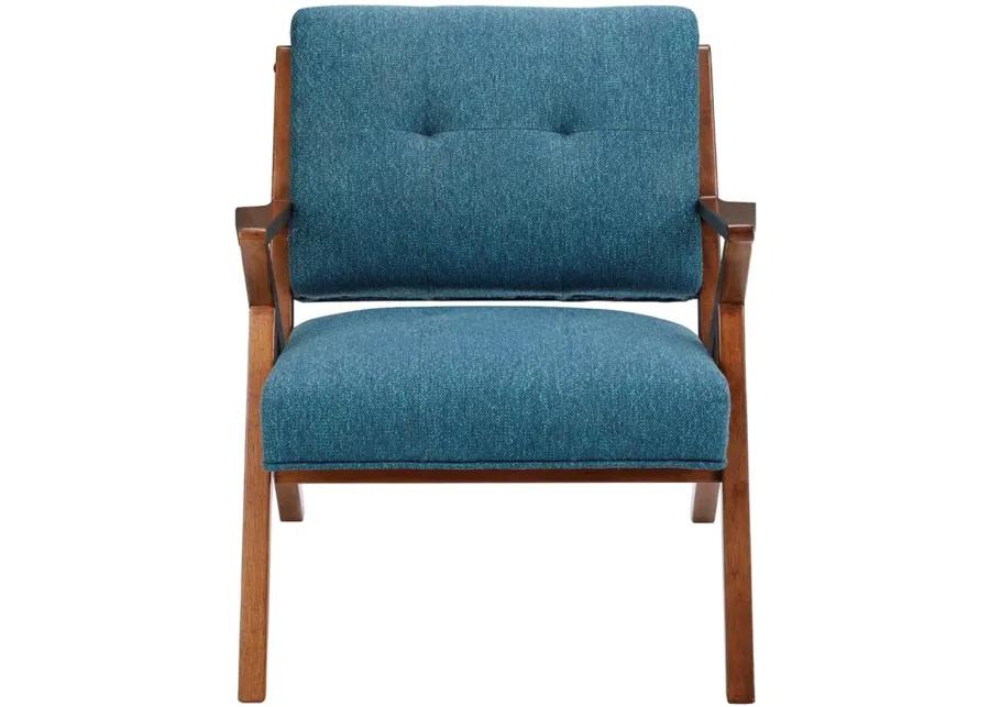 Rocket Mid Century Modern Blue Accent Chair