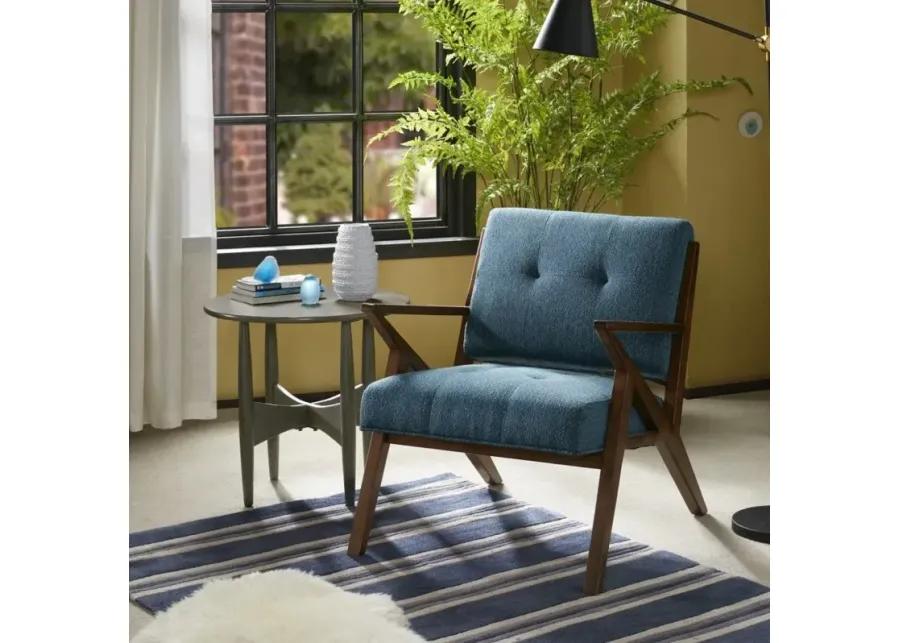 Rocket Mid Century Modern Blue Accent Chair