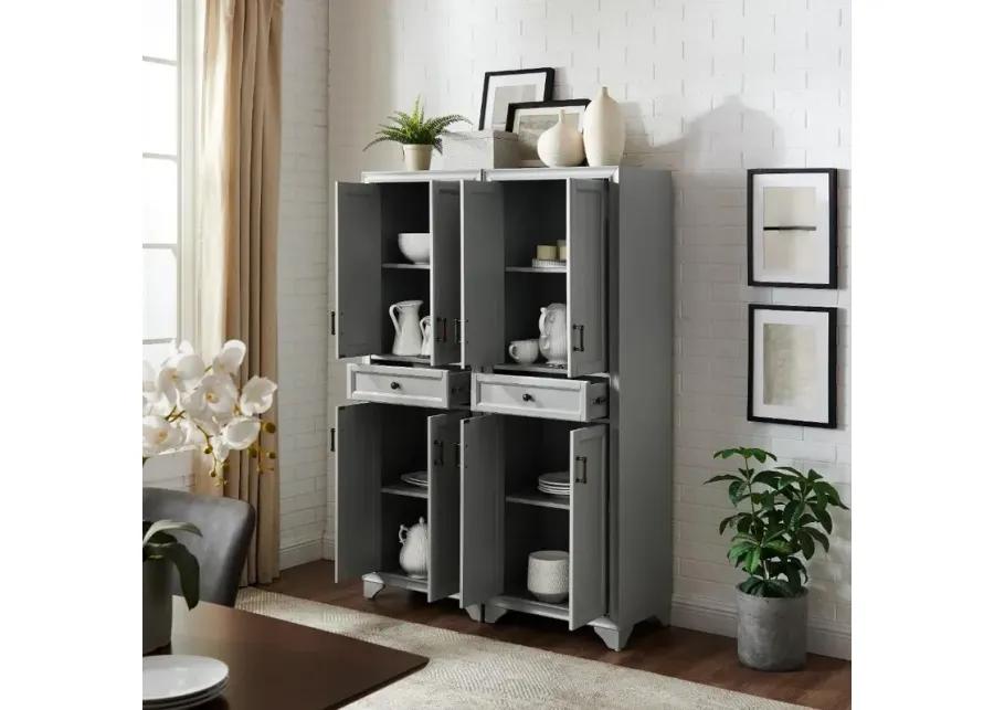 Tara Distressed Gray 2 Piece Pantry Set