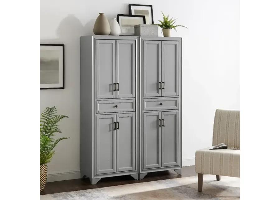 Tara Distressed Gray 2 Piece Pantry Set