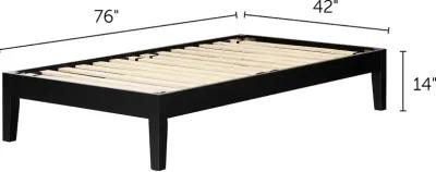 Twin Black Platform Bed- Vito