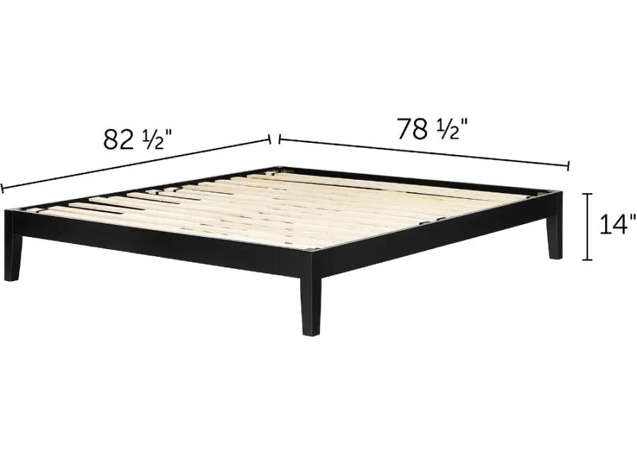 King Black Platform Bed- Vito