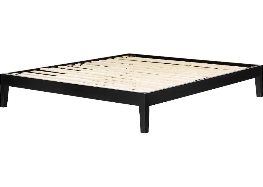 King Black Platform Bed- Vito