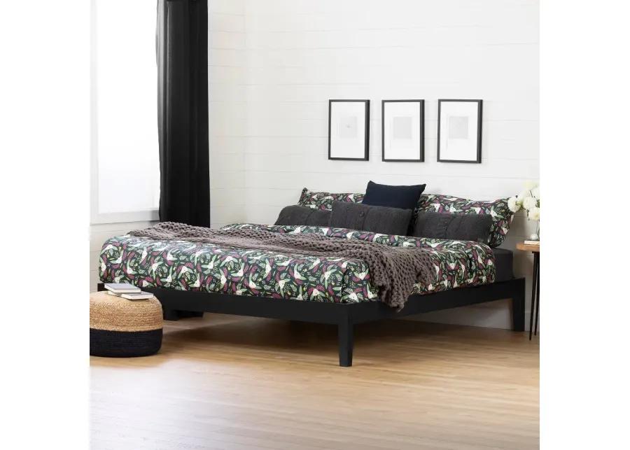 King Black Platform Bed- Vito