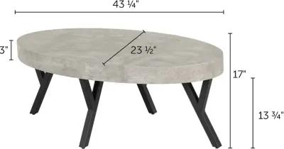 City Life Concrete and Black Coffee Table - South Shore