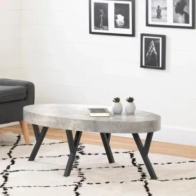 City Life Concrete and Black Coffee Table - South Shore