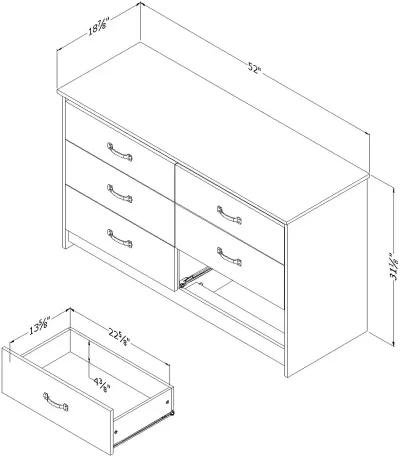 Tassio Oak Dresser - South Shore