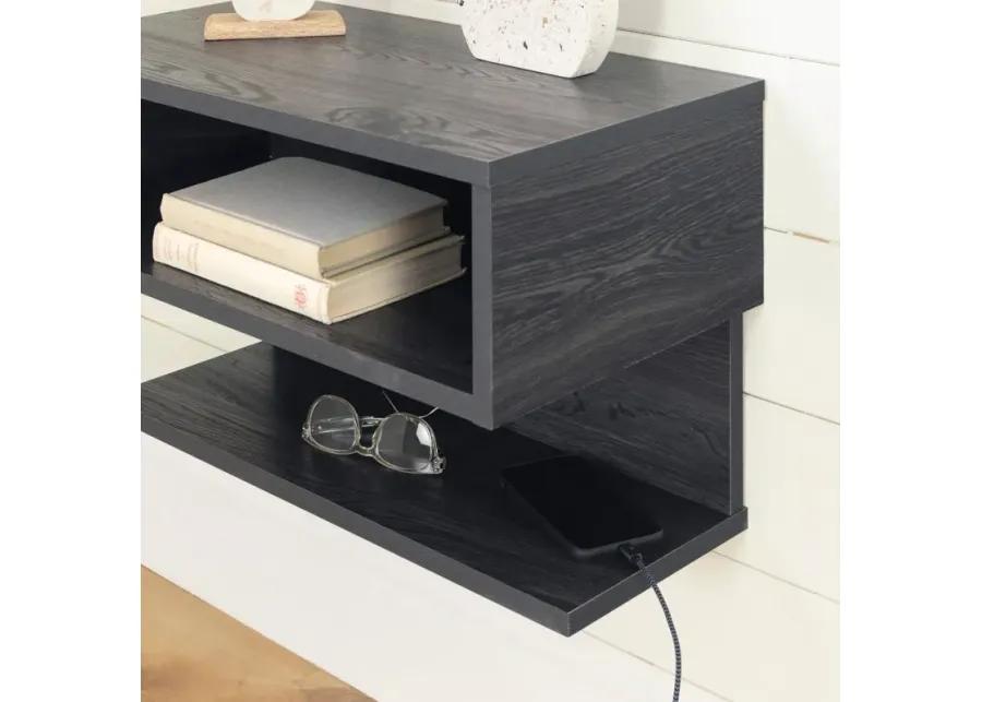 Sazena Gray Oak Floating Nightstand - South Shore