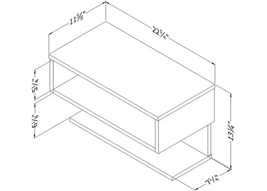Sazena Pine Floating Nightstand - South Shore
