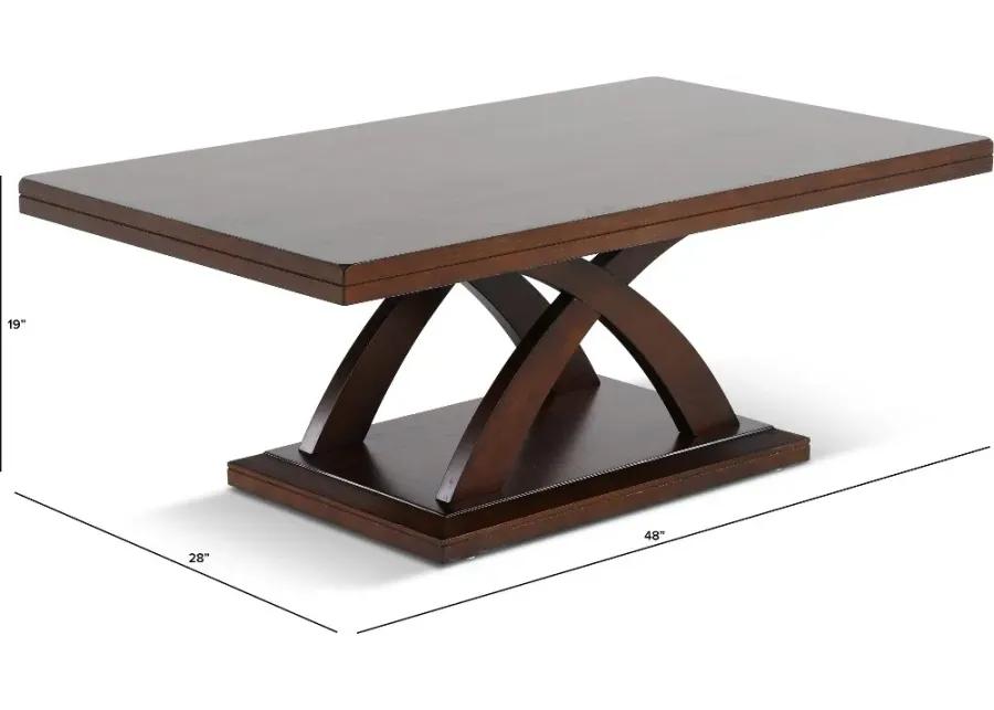 Jocelyn Espresso Brown Coffee Table