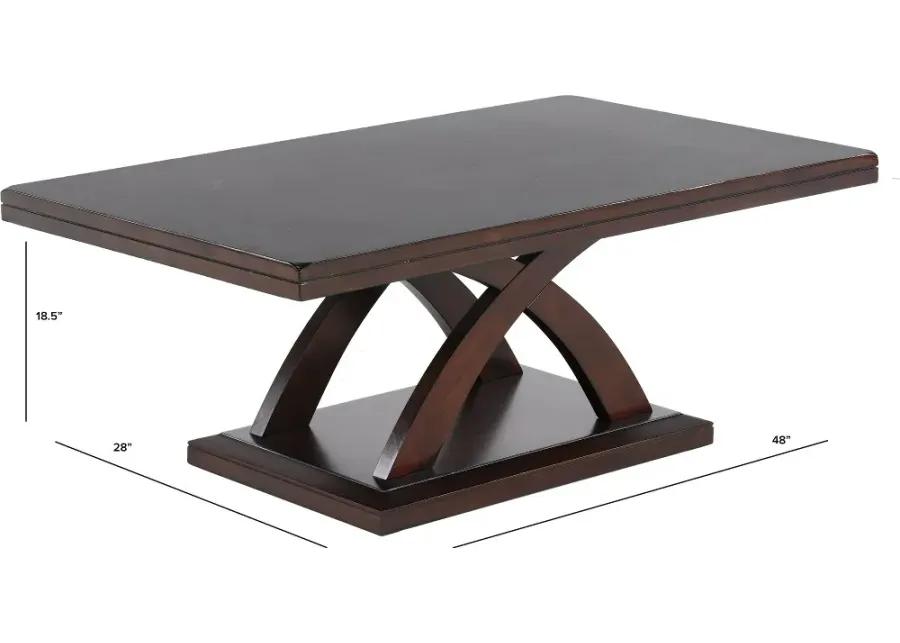 Jocelyn Espresso Brown Coffee Table