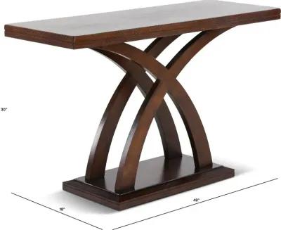 Jocelyn Espresso Brown Sofa Table