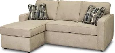 Norris Jute Beige Queen Sleeper Sofa with Ottoman